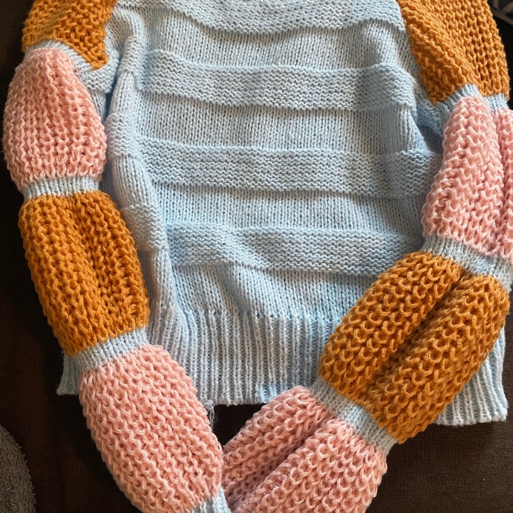 Colorful handmade Knit Sweater
